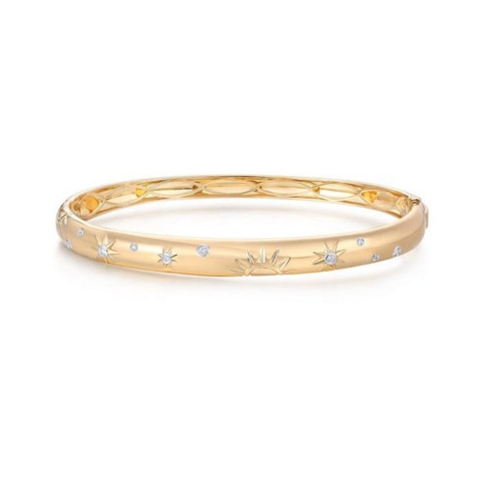 Golden Meadow 14K (or 18k upon request) Yellow Gold Bangle Bracelet